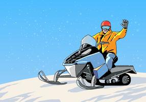 Snowmobile Tour Vector