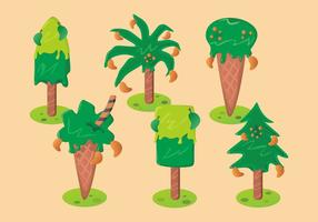 Mango Tree Vector Set