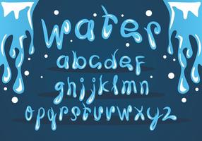 Ice Water Font Vector Set