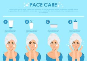 Face Care Step Illustration vector