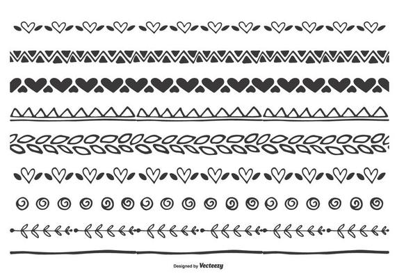 cadre de bordure avec dessin au trait coeur 3189292 Art vectoriel chez  Vecteezy