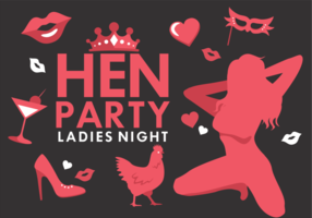 Hen Party Vector Icons