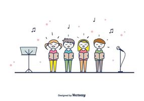 Children Choir Vector