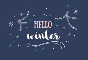 Hello Winter Background vector