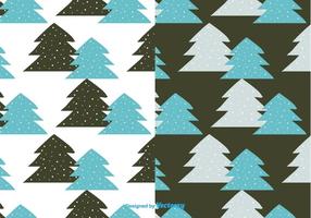 Winter Trees Pattern Vector