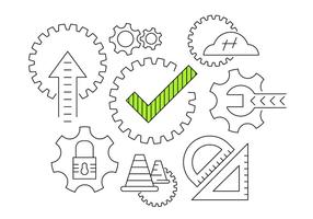 Working Gear Vector Icons