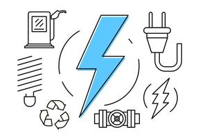 Iconos de energía gratis vector