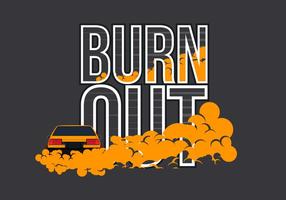 AE86 Car Drifting y Burnout Ilustración vector