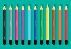 Conjunto de lápices de colores vector