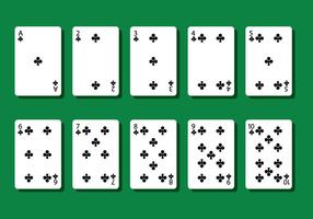 Club Poker Card Vectors