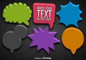 Vector Collections Of 3d Colorful Speech Bubbles