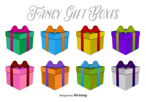 3D Gift Boxes Vector Icons