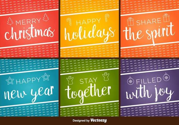 Happy Holidays Vector Backgrounds