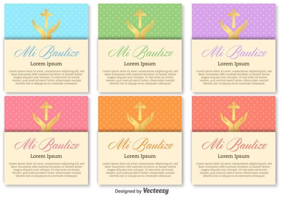 Bautizo Vector Invitations Blank Template