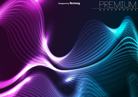 Vector Pink And Blue Technologic Wave