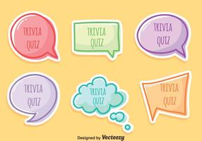 Trivia Quiz Vector Set