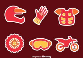 Moto Cross Element Vector Set