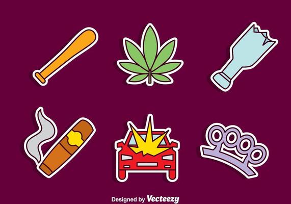 Hand Drawn Hooligans Element vector Set