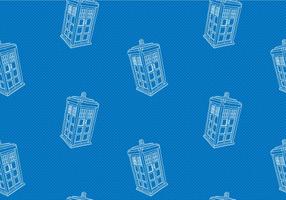 Free Tardis Seamless Pattern Vector Illustration