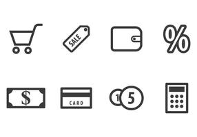 Conjunto de iconos de compras vector