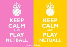 Vector Keep Calm And Play Netball