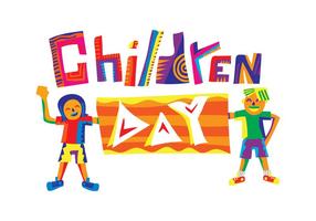 Free Childrens Day Vector Illustration