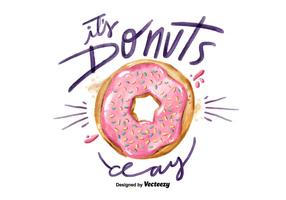 Free National Donuts Day Watercolor Vector