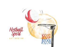 Vector de acuarela de Netball gratis