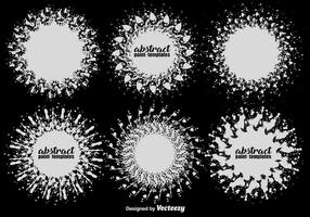 Plantillas blancas de las salpicaduras del vector