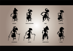 Wayang Silhouettes Vector