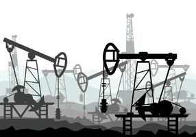 Oil Field Vector Illustration