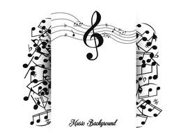 Note Of Music Background Template vector