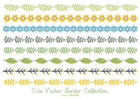 Cute Pastel Color Border Collection vector