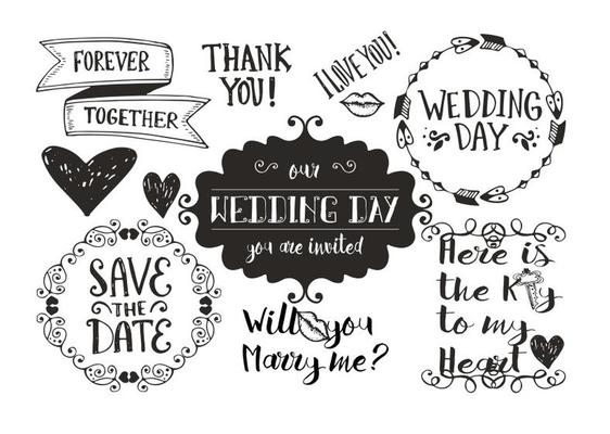 Hand Drawn Wedding Doodles