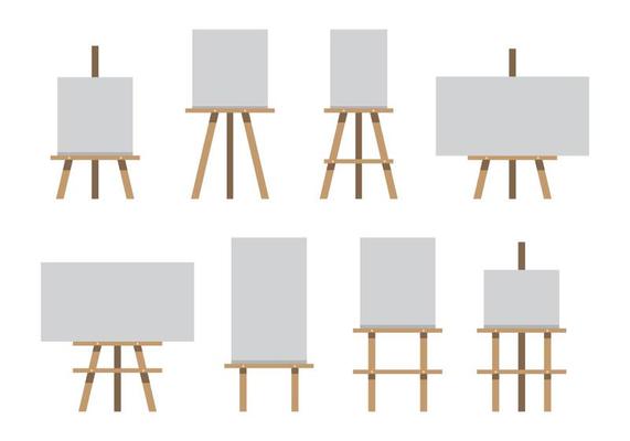 Canvas With Stand Vector