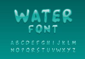Water Font Vector