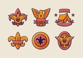 Eagle scout badge color vector pack