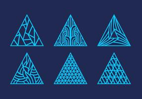 Laser cut abstract triangle pattern ornament vector