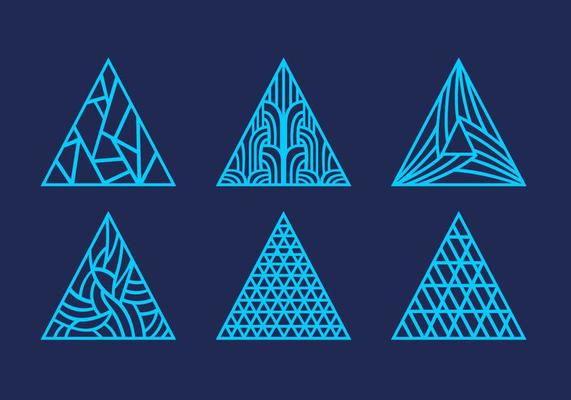 Laser cut abstract triangle pattern ornament