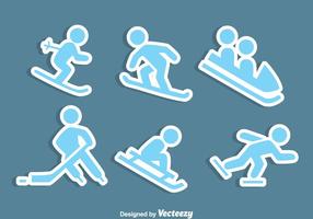 Winter Sports Icons Vector