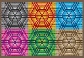 Huichol Hexagonal Patterns vector