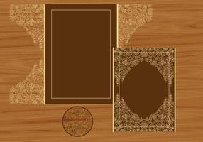 Wedding Invitation Or Greeting Card With Flower Laser Cut vector