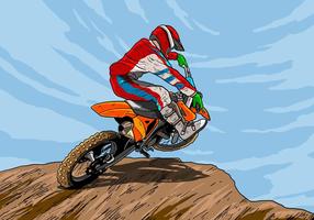 Dirt Bikes Rider Take Action vector