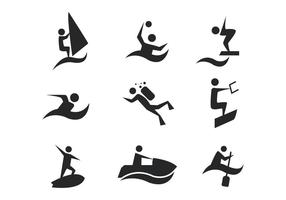 Free Water Sports Icons Vector