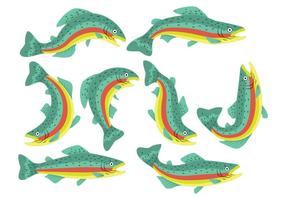 Rainbow Trout Icons vector