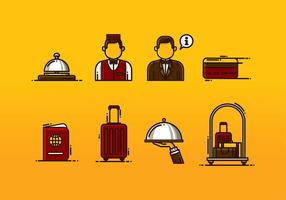 Concierge Icon Set Vector