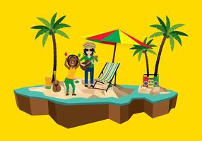 Dreads Reggae Beach Free Vector