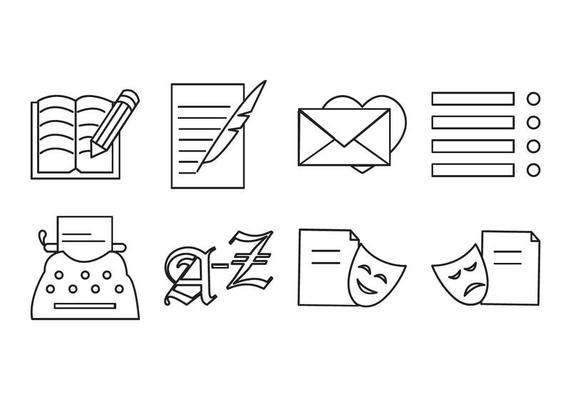Writing and Poetry Icon Vector