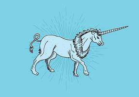 Unicorn Line Drawing vector