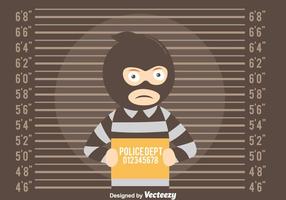 Mugshot Antecedentes Con Ladrón Vector